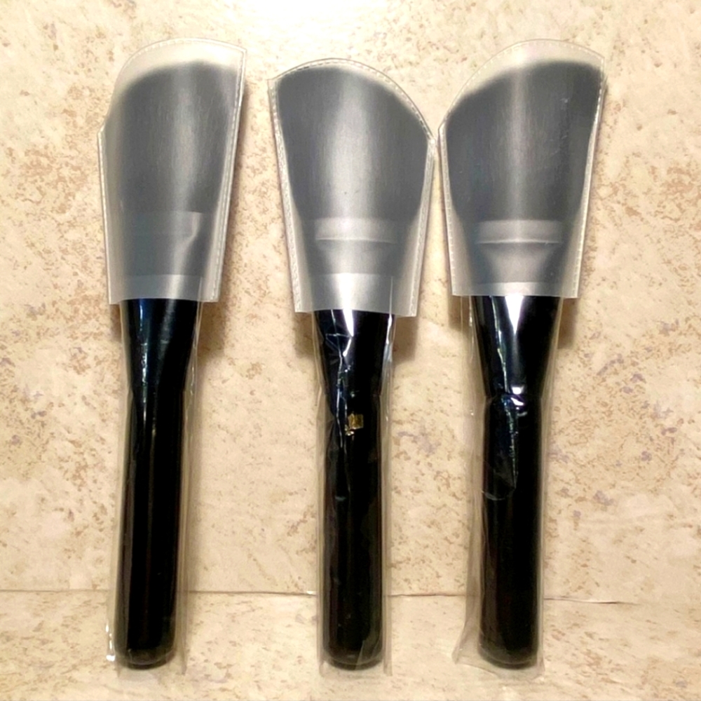 LANCOME MAKEUP BLACK BRUSHES 3 SET BRAND NEW